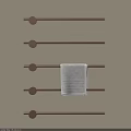 Modern Brown Bathroom Towel Bars With White Towel Mounted on Beige Wall