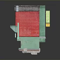 Vintage Red Green Vending Machine Model Equipment With The Alegory Sign