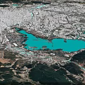 Aerial Planning of Urban City Layout with Water Bodies Road Networks and Buildings