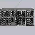 honeycomb structure building 3d model