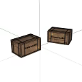 Two Vintage Wooden Kawasaki Crates With Branding On White Background