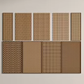 Decorative Wooden Room Dividers With Various Lattice Patterns And Perforated Designs