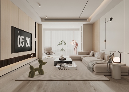 modern living room 3d model