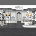 YIXIANG Packaging Materials Store Modern Interior With Bright Lighting Display Shelves And Products
