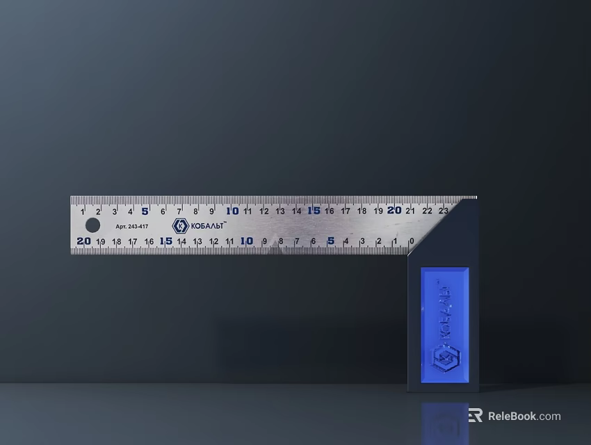 Right Angle Ruler With Metal Body And Precise Measurement Scale For Carpentry 3d model 