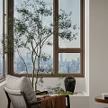 Modern Bedroom Interior With Light Colored Bedding Pendant Light And Dressing Table
