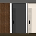 Modern Minimalist Entry Door Anti-theft Door Top Single Door Sub-mother Door Door Password Door 3d model