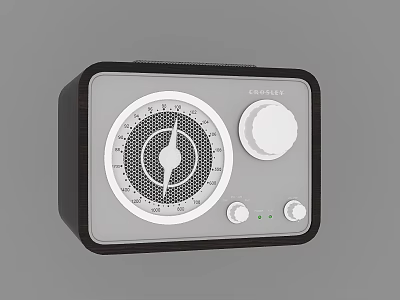Vintage COCOA Radio Speaker With Classic Dial Knob And Green Indicators 3d model