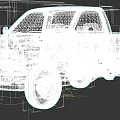 Classic Beige Single Cab Pickup Truck With Front Grille Headlights And Black Tires