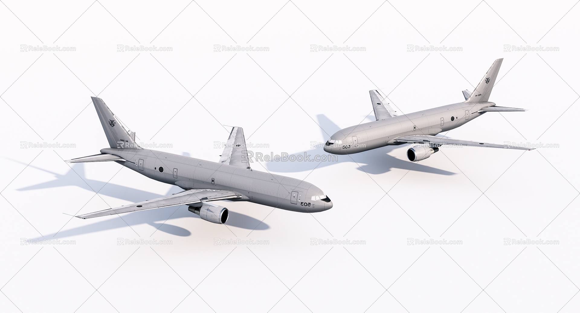 modern civil aviation aircraft 3d model