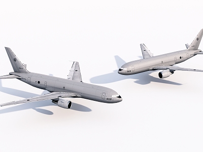 modern civil aviation aircraft 3d model