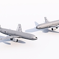 modern civil aviation aircraft 3d model