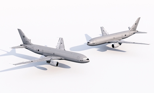 modern civil aviation aircraft 3d model