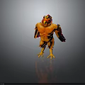 Muscular Anthropomorphic Rooster Creature With Vibrant Crest Colorful Feathers And Yellow Claws