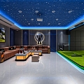 Golf Room Recreation Room Basement Indoor Golf 3d model