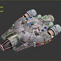 Detailed Futuristic Spaceship Model Showcasing Sleek Structure Metallic Finish And Engines