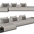 Modern corner sofa multiplayer sofa 3d model