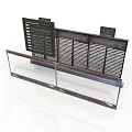 Industrial Metal Equipment Featuring Grille Panels And Long Structural Base Frame