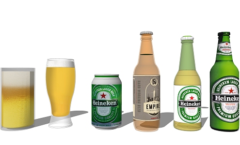 Modern beer. 3d model