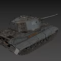 Military Tank With Long Cannon Tracks Cross Insignia And Number 301