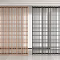 Grid Style Metal Room Dividers In Copper And Gray For Interior Space Decoration