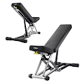 Sturdy Adjustable Weight Bench with Black Padded Seat Steel Frame Multiple Positions
