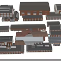 Various Industrial Factory Building Designs With Different Roofs And Window Structures