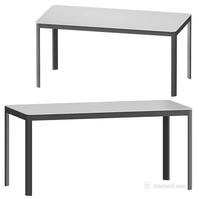 Modern Minimalist Coffee Table With Sleek Metal Frame And Smooth Surface Design 3d model