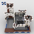 LEGO toy blocks castle medieval architecture scene 3d model