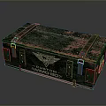 Old Custom Arms Box With Rusty Metal Surface For Weapon Storage