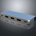 Sleek USB C Hub with Multiple Ports for Phone and Digital Device Connectivity