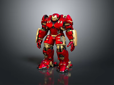 Game Movie Character Iron Man Hulkbuster Red And Gold Armor Massive Build Design 3d model