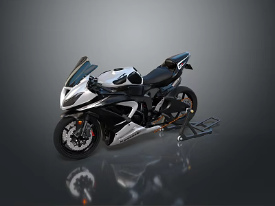 Motorcycle Two-wheeled Motorcycle Cross-country Motorcycle Road Race Motorcycle Motor Vehicle Transport 3d model