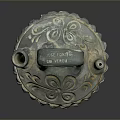 Ancient Bronze Sculptural Vessel with Ornate Patterns Handle and Lid Design 3d model