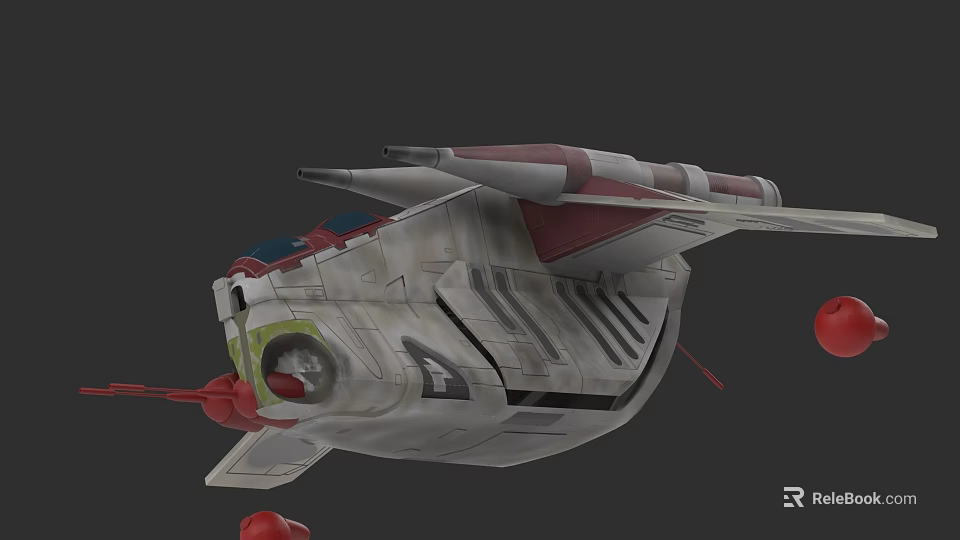 Advanced Sci Fi Weapon With Sleek Metallic Body And Red Accent Details 3d model 