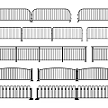 Various Fencing Styles With Different Rail Panel And Pattern Designs