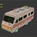 Modern bus minibus minivan driverless bus 3d model