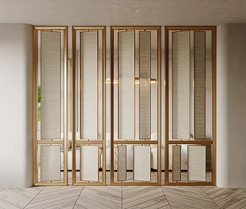 Light Luxury Partition Screen Modern Partition Modern Screen Light Luxury Partition Light Luxury Screen 3d model