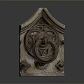 Ancient Bronze Door Knocker In Scenic Historic Building Architectural Landscape