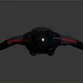 Game Movie Character Wearing Dark Uniform With Helmet And Red Eyes