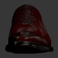 Red Leather Lace Up Dress Shoes with Classic Formal Design Black Sole Elegant Style