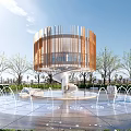 Modern Viewing Deck Park Plant Labyrinth Rotating Stairs Twelve Constellation Theme Viewing Tower Viewing Pavilion Landscape Structures 3d model