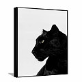 Modern Animal Painting Simple Black and White Study Animal Panther Decorative Painting 3d model