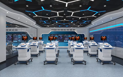 Virtual Puncture Training Room Classroom 3d model