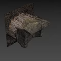 Natural Rustic Tree Stump Chair With Handcrafted Wood Texture And Gravel Base