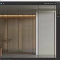 New Chinese-style partition metal mesh partition 3d model