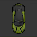 Sporty Lotus Yellow And Black Sports Car With Number 8 Design