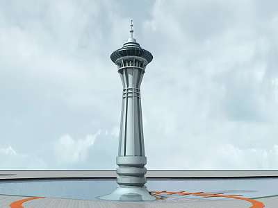 Modern Tower Water Watchtower Landscape Tower 3d model