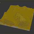Stunning 3D Mountain Landscape with Snowy Peaks Glaciers and Green Valleys