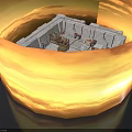 Ancient Stone Chamber Interior Design With Seating Areas And Central Space
